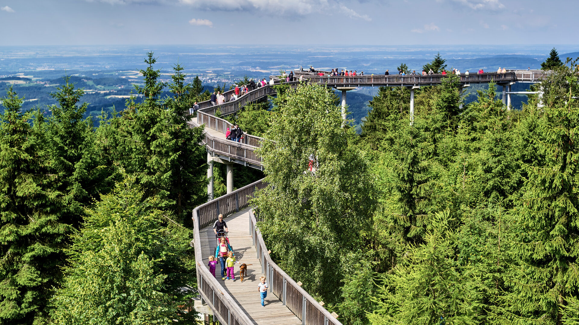Baumwipfelpfad in Sankt Englmar im Bayerischen Wald.